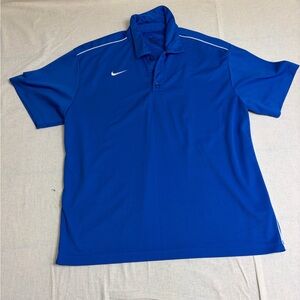 Nike Men's Vibrant Blue Polo Shirt